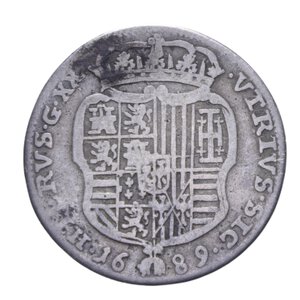 reverse: NAPOLI CARLO II (1665-1700) TARI  1689 AG. 4,79 GR. MB-BB/qBB