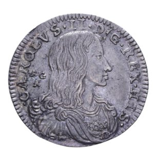 obverse: NAPOLI CARLO II (1665-1700) CARLINO 1688 AG. 2,56 GR. SPL/SPL+