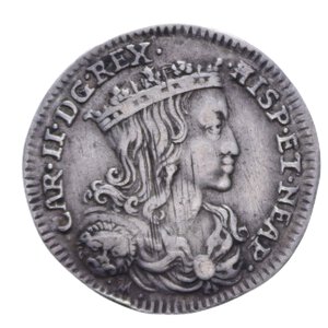 obverse: NAPOLI CARLO II (1665-1700) CARLINO 1693 AG. 2,16 GR. BB