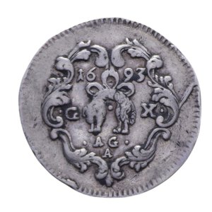 reverse: NAPOLI CARLO II (1665-1700) CARLINO 1693 AG. 2,16 GR. BB