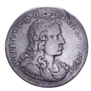obverse: NAPOLI FILIPPO V (1700-1707) MEZZO DUCATO 1702 R AG. 9,67 GR. BB