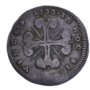 reverse: NAPOLI CARLO VI (1711-1734) CARLINO 1733 RR AG. 1,89 GR. qBB