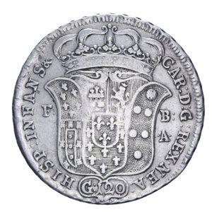 reverse: NAPOLI CARLO DI BORBONE (1734-1759) PIASTRA 120 GRANA 1735 SEBETO AG. 25,14 GR. qBB