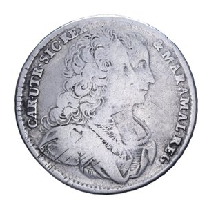 obverse: NAPOLI CARLO DI BORBONE (1734-1759) MEZZA PIASTRA 60 GRANA 1747 SECURITAS RR AG. 12,11 GR. MB-BB