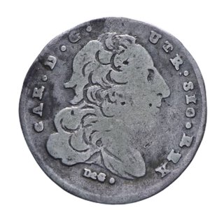obverse: NAPOLI CARLO DI BORBONE (1734-1759) CARLINO 10 GRANA 1755 RR AG. 1,84 GR. MB-BB/qBB