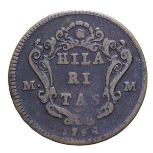 reverse: NAPOLI CARLO DI BORBONE (1734-1759) GRANO DA 2 TORNESI 1756 NC CU 6,32 GR. qBB