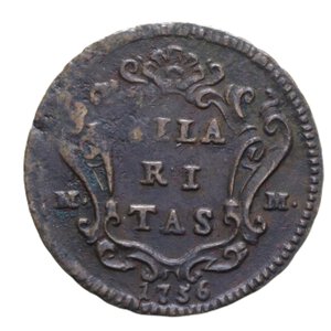 reverse: NAPOLI CARLO DI BORBONE (1734-1759) TORNESE DA 6 CAVALLI 1756 R CU 2,94 GR. BB+