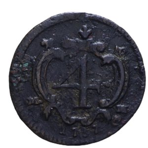 reverse: NAPOLI CARLO DI BORBONE (1734-1759) 4 CAVALLI 1757 R CU 2,02 GR. qBB