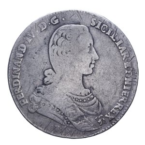 obverse: NAPOLI FERDINANDO IV (1759-1816) PIASTRA 120 GRANA 1766 1° TIPO R AG. 25,03 GR. MB-BB/BB