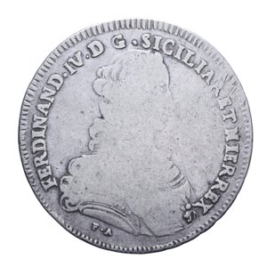 obverse: NAPOLI FERDINANDO IV (1759-1816) PIASTRA 120 GRANA 1767 2° TIPO R AG. 24,89 GR. MB-BB/qBB