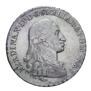 obverse: NAPOLI FERDINANDO IV (1759-1816) PIASTRA 120 GRANA 1786 6° TIPO AG. 27,10 GR. BB+
