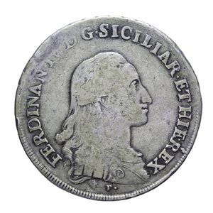 obverse: NAPOLI FERDINANDO IV (1759-1816) PIASTRA 120 GRANA 1790 6° TIPO NC AG. 26,91 GR. qBB/BB