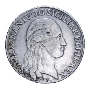 obverse: NAPOLI FERDINANDO IV (1759-1816) PIASTRA 120 GRANA 1799 9° TIPO R AG. 27,29 GR. BB/BB+