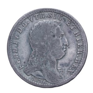 obverse: NAPOLI FERDINANDO IV (1759-1816) MEZZA PIASTRA 60 GRANA 1816 8° TIPO RR AG. 13,52 GR. qBB