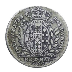 reverse: NAPOLI FERDINANDO IV (1759-1816) MEZZO DUCATO 50 GRANA 1784 RR AG. 11,03 GR. MB-BB/BB 