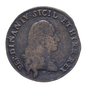 obverse: NAPOLI FERDINANDO IV (1759-1816) 3 TORNESI 1789 PUBBLICA 2° TIPO VARIANTE SENZA SIGLE RRRR CU 8,84 GR. qBB