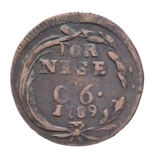 reverse: NAPOLI FERDINANDO IV (1759-1816) TORNESE 6 CAVALLI 1789 3° TIPO CU 2,99 GR. BB