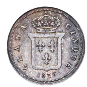 reverse: REGNO DELLE DUE SICILIE FERDINANDO II (1830-1859) 1/2 CARLINO 5 GRANA 1836 AG. 1,19 GR. SPL+
