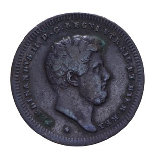 obverse: REGNO DELLE DUE SICILIE FERDINANDO II (1830-1859) 2 TORNESI 1852 CU 6,57 GR. qBB/BB+