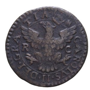 obverse: REGNO DI SICILIA PALERMO CARLO II (1665-1700) GRANO 1700 CU 4,40 GR. BB