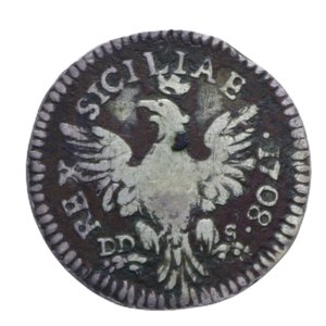 reverse: REGNO DI SICILIA PALERMO FILIPPO V (1701-1713) TARI  1708 AG. 2,43 GR. MB-BB