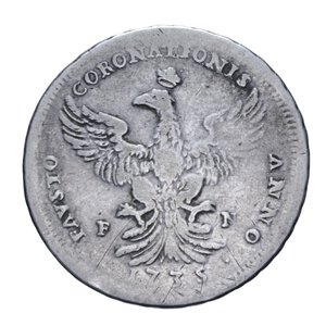 reverse: REGNO DI SICILIA CARLO DI BORBONE (1734-1759) 12 TARI  1735 AG. 26,70 GR. MB-BB/qBB