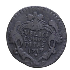 reverse: REGNO DI SICILIA PALERMO VITT. AMEDEO II (1713-1720) GRANO 1717 CU 4,53 GR. BB