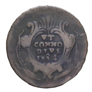 reverse: REGNO DI SICILIA FERDINANDO III (1759-1816) 2 GRANI 1784 CU 9,25 GR. qBB
