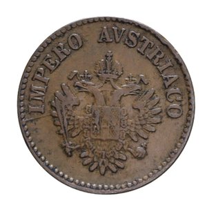 obverse: LOMBARDO VENETO FRANCESCO GIUSEPPE I (1848-1866) 10 CENT. 1852 VENEZIA NC CU 11,02 GR. BB+