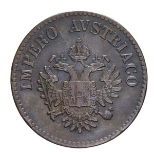 obverse: LOMBARDO VENETO FRANCESCO GIUSEPPE I (1848-1866) 10 CENT. 1852 VENEZIA NC CU 10,40 GR. BB+