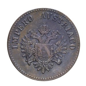 obverse: LOMBARDO VENETO FRANCESCO GIUSEPPE I (1848-1866) 5 CENT. 1852 VENEZIA NC CU 5,78 GR. BB+