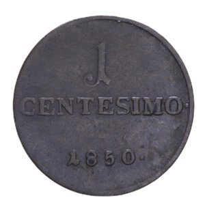 reverse: LOMBARDO VENETO FRANCESCO GIUSEPPE I (1848-1866) 1 CENT. 1850 MILANO CU 1,73 GR. BB
