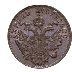 obverse: LOMBARDO VENETO FRANCESCO GIUSEPPE I (1848-1866) 1 CENT. 1852 MILANO CU 1,09 GR. FDC/SPL-FDC