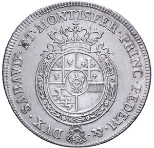 reverse: CARLO EMANUELE III (1730-1773) SCUDO DA 6 LIRE 1756 RR AG. 35,02 GR. BB+/qSPL