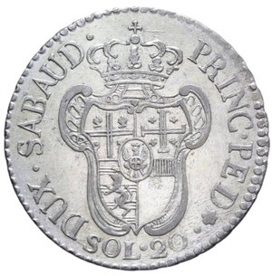 reverse: VITTORIO AMEDEO III (1773-1796) 20 SOLDI 1795 MI 5,38 GR. SPL+