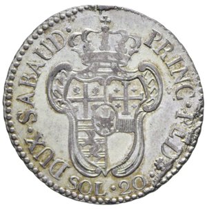 reverse: VITTORIO AMEDEO III (1773-1796) 20 SOLDI 1795 MI 5,21 GR. SPL