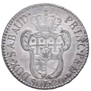 reverse: VITTORIO AMEDEO III (1773-1796) 20 SOLDI 1796 MI 5,25 GR. SPL