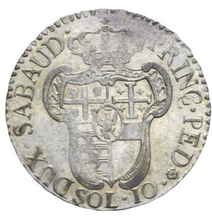 reverse: VITTORIO AMEDEO III (1773-1796) 10 SOLDI 1795 MI 2,62 GR. BB-SPL