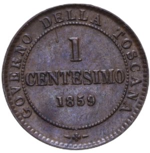reverse: VITTORIO EMANUELE II RE ELETTO (1859-1861) 1 CENT. 1859 BIRMINGHAM CU 1 GR. SPL