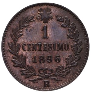 reverse: UMBERTO I (1878-1900) 1 CENT. 1896 NC CU 1 GR. FDC ROSSO