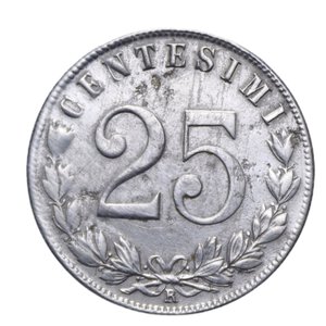reverse: VITTORIO EMANUELE III (1900-1943) 25 CENT. 1902 ROMA AQUILA SABAUDA NI 3,90 GR. BB (LUCIDATA CON OSSIDAZIONI)