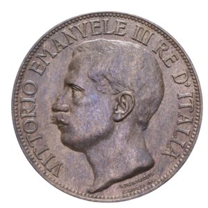 obverse: VITTORIO EMANUELE III (1900-1943) 10 CENT. 1911 CINQUANTENARIO CU 10,04 GR. SPL