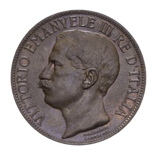 obverse: VITTORIO EMANUELE III (1900-1943) 10 CENT. 1911 CINQUANTENARIO CU 9,90 GR. SPL+