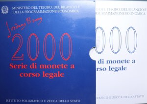 reverse: SERIE IN LIRE 2000 GIORDANO BRUNO CON AG. IN FOLDER FDC