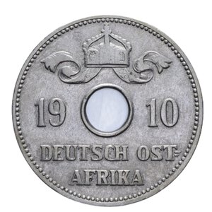 obverse: GERMANIA EAST AFRICA 10 HELLER 1910 11,53 GR. BB+