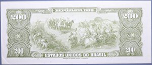 obverse: BRASILE 200 CRUZEIROS 1961-64 SPL