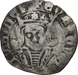 obverse: Spain.  Henry IV of Castile (1425-1474).. AR Half Cuartillo, Jaen mint, 1454-1474