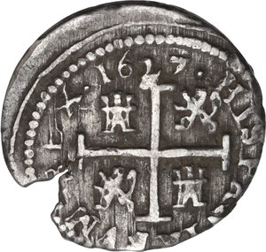 reverse: Spain.  Philip IV (1621-1665)..  AR 1/2 real 1627 P, Segovia mint