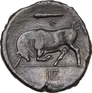 reverse: Syracuse.  Hieron II (274-215 BC).. AE 21 mm, c. 275-269/5 BC