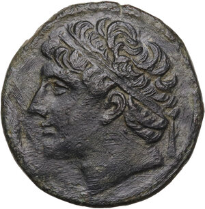 obverse: Syracuse.  Hieron II (274-215 BC).. AE 27 mm, c. 240-215 BC